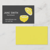Lemon slice nutritionist wellness coach visitekaartje (Voorkant / Achterkant)