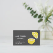 Lemon slice nutritionist wellness coach visitekaartje (Staand voorkant)