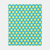 Lemon Slice Pattern Blue Fleece Blanket Deken (Voorkant)