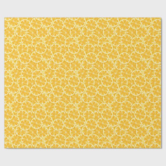 Lemon slice pattern  cadeaupapier (Vlak)