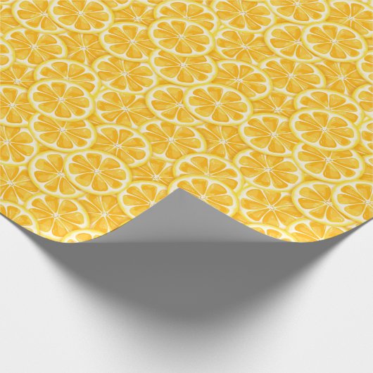 Lemon slice pattern  cadeaupapier (Hoek)
