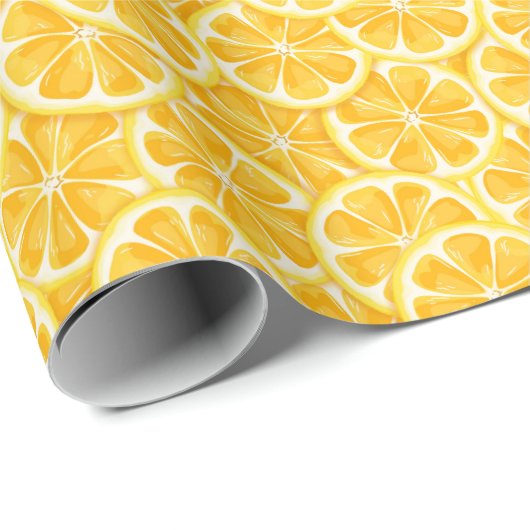Lemon slice pattern  cadeaupapier (Rol Hoek)