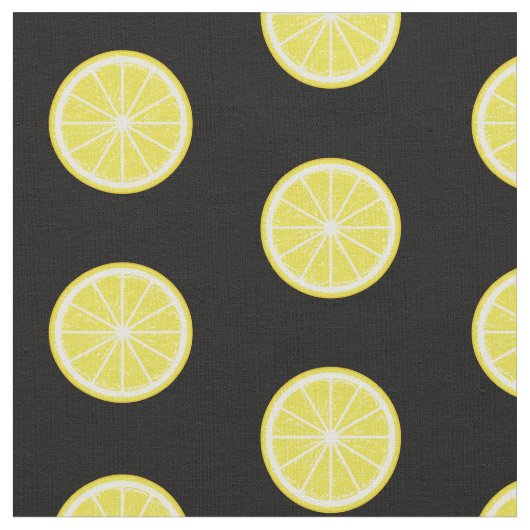 Lemon Slice Pattern Stof (Close Up)