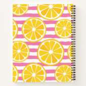 Lemon Slice Pink Stripe Notitieboek (Achterkant)