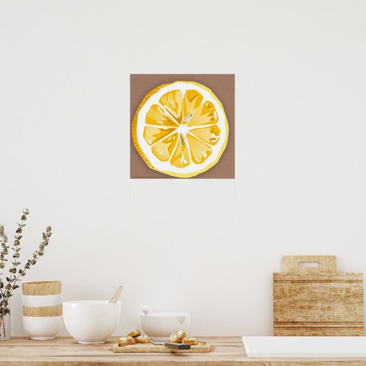 Lemon Slice-Poster Poster (Keuken)