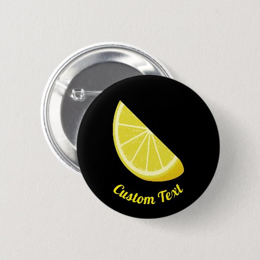 Lemon Slice Ronde Button 5,7 Cm (Voorkant /achterkant)