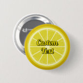 Lemon Slice Ronde Button 5,7 Cm (Voorkant /achterkant)