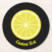 Lemon Slice Ronde Kartonnen Onderzetter (Voorkant)