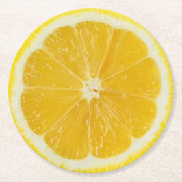 Lemon Slice Ronde Kartonnen Onderzetter