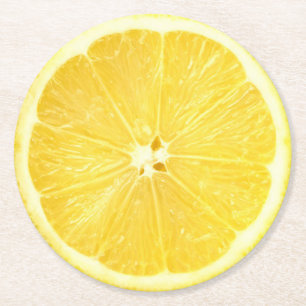 Lemon Slice Ronde Kartonnen Onderzetter