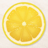 Lemon Slice  Ronde Kartonnen Onderzetter (Voorkant)