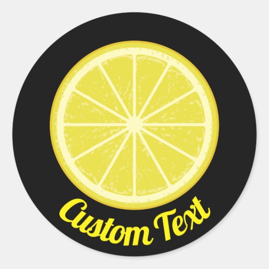 Lemon Slice Ronde Sticker (Voorkant)