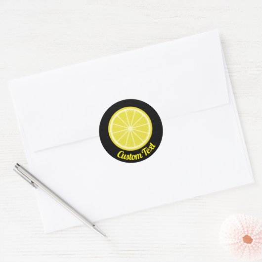 Lemon Slice Ronde Sticker (Envelop)