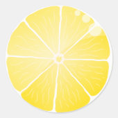 Lemon Slice Ronde Sticker (Voorkant)