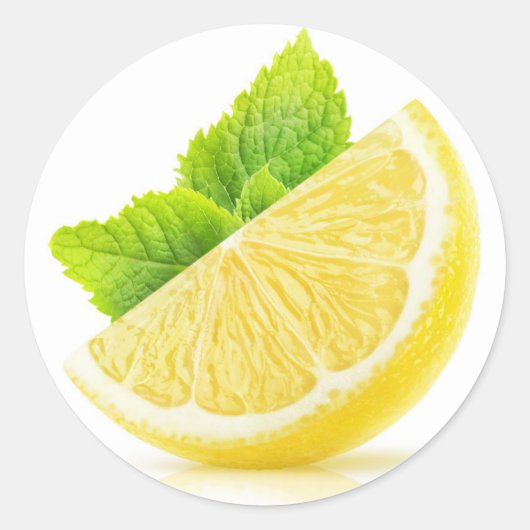 Lemon slice ronde sticker (Voorkant)