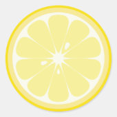 Lemon Slice Ronde Sticker (Voorkant)