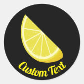 Lemon Slice Ronde Sticker (Voorkant)