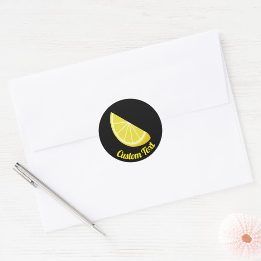 Lemon Slice Ronde Sticker (Envelop)