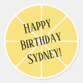Lemon Slice-Sticker Ronde Sticker (Voorkant)
