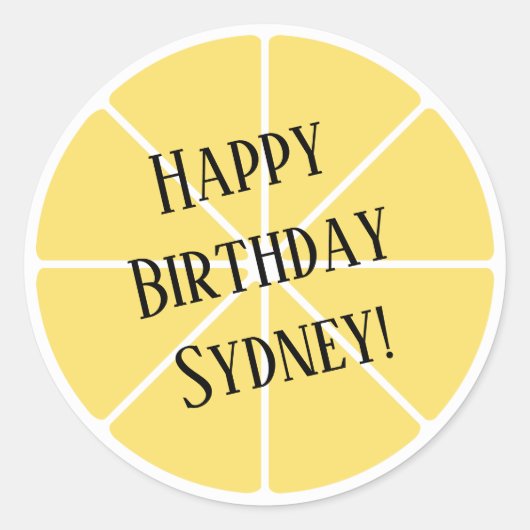 Lemon Slice-Sticker Ronde Sticker (Voorkant)