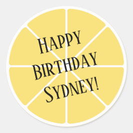 Lemon Slice-Sticker Ronde Sticker