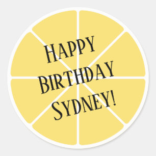 Lemon Slice-Sticker Ronde Sticker