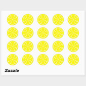 Lemon Slice-Sticker Ronde Sticker (Vel)
