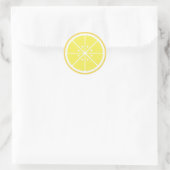 Lemon Slice-Sticker Ronde Sticker (Tas)