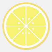 Lemon Slice-Sticker Ronde Sticker (Voorkant)