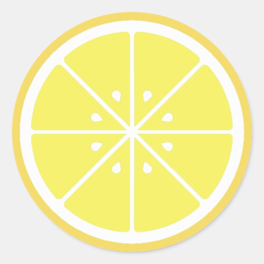 Lemon Slice-Sticker Ronde Sticker (Voorkant)