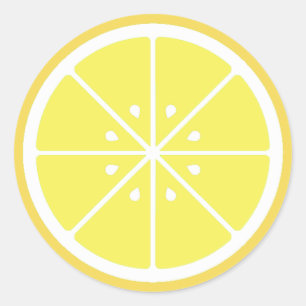 Lemon Slice-Sticker Ronde Sticker
