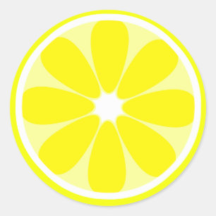 Lemon Slice-Sticker Ronde Sticker
