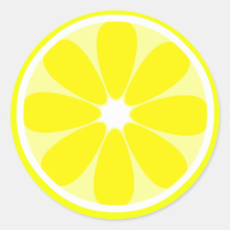 Lemon Slice-Sticker Ronde Sticker