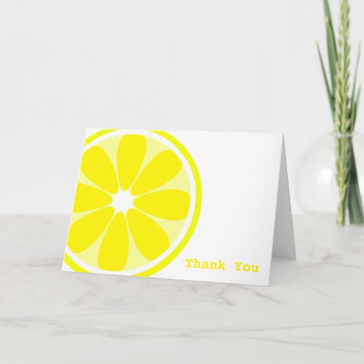 Lemon Slice Thank You Card Bedankkaart (Voorkant)