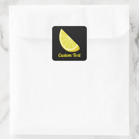 Lemon Slice Vierkante Sticker (Tas)