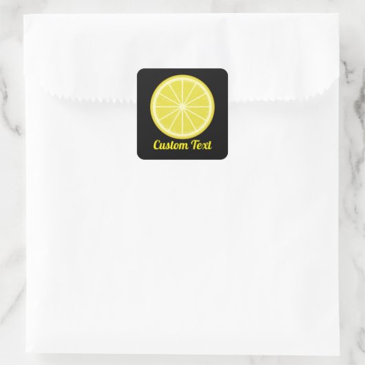 Lemon Slice Vierkante Sticker (Tas)