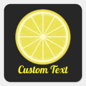 Lemon Slice Vierkante Sticker (Voorkant)
