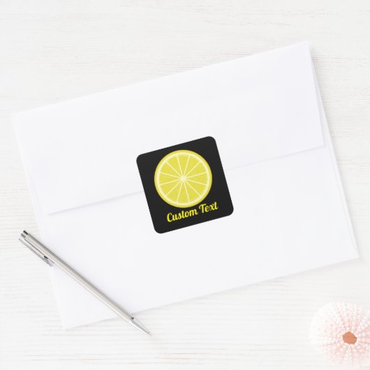 Lemon Slice Vierkante Sticker (Envelop)