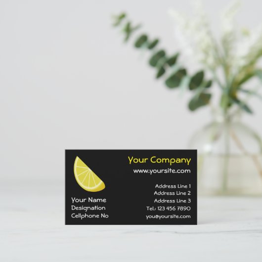 Lemon Slice Visitekaartje (Staand voorkant)