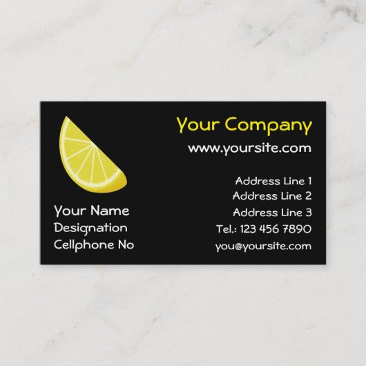 Lemon Slice Visitekaartje (Voorkant)