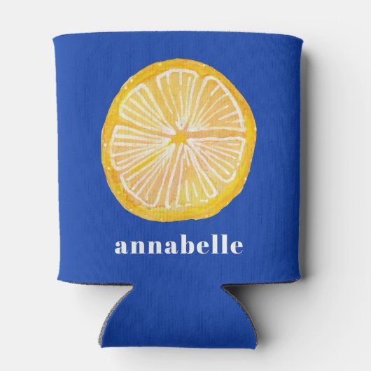 Lemon Slice Voornaam Blikjeskoeler (Achterkant)