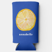 Lemon Slice Voornaam Seltzer Blikjeskoeler (Voorkant)