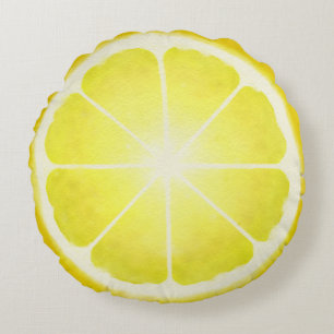 Lemon Slice (Waterverf) rondreis Rond Kussen