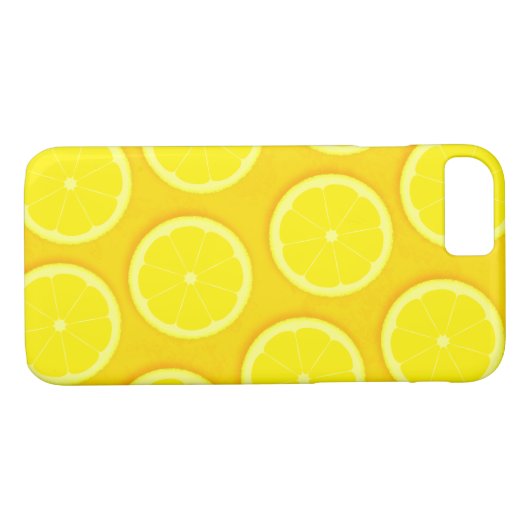 Lemon slice yellow grafische iphone case (Achterkant (Horizontaal))