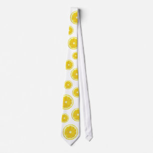 Lemon Slice yellow stropdas. Stropdas