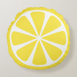 Lemon Slice Yellow Summer Round Sierkussen Rond Kussen