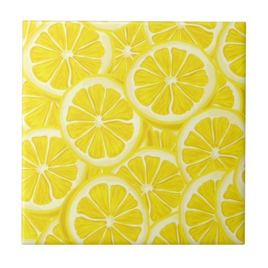 Lemon Slices Design Ceramic Tegel Tegeltje (Voorkant)