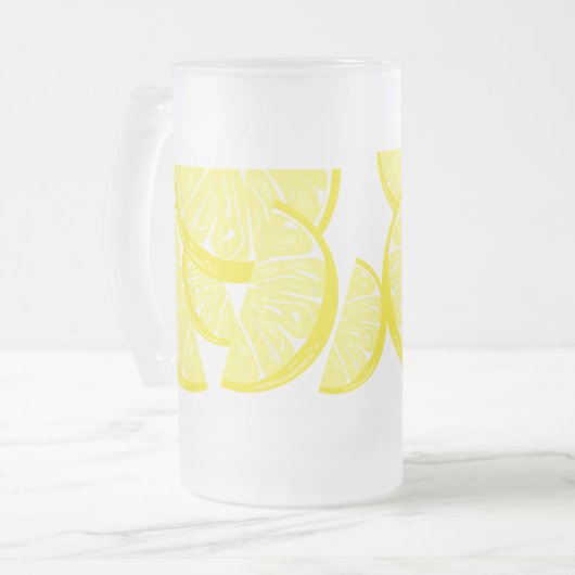 Lemon Slices Lemonade Glass Mok (Voorkant links)