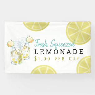 Lemon Slices limonade standaard Kinder Wit Spandoek