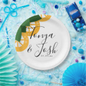 Lemon Slices Modern Country Wedding Papieren Bordje (Feest)